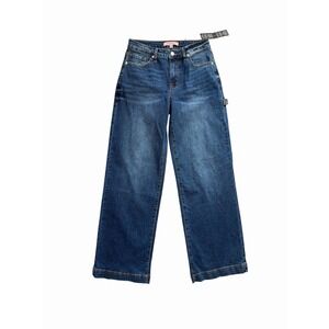 Juicy Couture Jeans Sz 26 Abbot Blue Denim Wide Leg Rhinestone Butt Y2K NEW